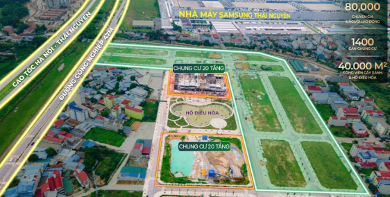 Sống xanh giữa lòng đô thị - căn hộ Yên Bình Complex cạnh KCN Samsung