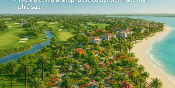 Sale Shophouse Pk Đảo thiên đường một bước ra biển, một tầm nhìn sân golf