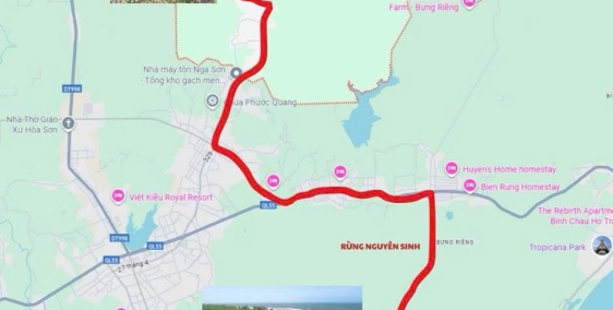 Bán gấp lô đất suối mặt tiền đường nhựa hiện hữu gần biển