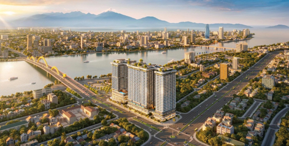 1 xuất nội bộ  The Legend Đà Nẵng, 55.4m2 View cầu rồng+ Sông Hàn giá chỉ 2.3 tỷ