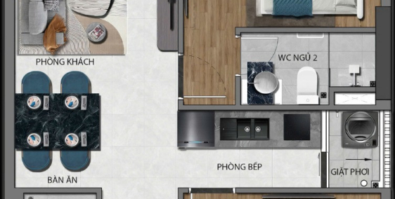 Chỉ 2.6 tỷ sở hữu ngay căn hộ 2PN 70m2 tại phường An Phú TPHCM dự án A&K Tower