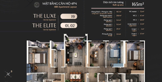 Căn hộ 3 phòng ngủ – The Matrix One | Không gian sống của TỔNG TÀI