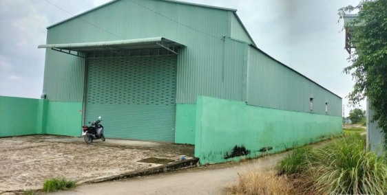 Xưởng góc 2MT Trị Yên 674m2 (11,5x42) nở hậu 19,7m full thổ cư, Cần Đước, LA