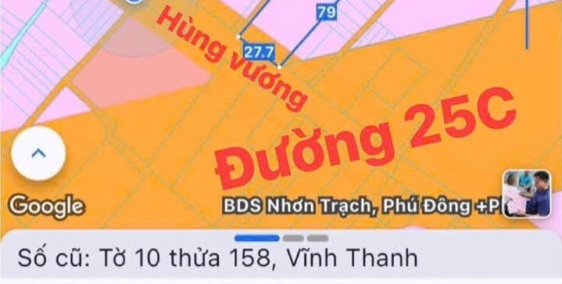 Bán lô góc 2 mặt tiền Hùng Vương ngay tỉnh Lộ 25C vào sân bay Long Thành