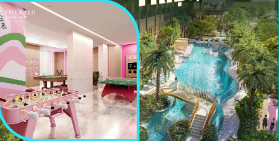 EMERALD GARDEN VIEW  Tiêu chuẩn song màu xanh ở giữa trái tim Thuận An Bình Dươn