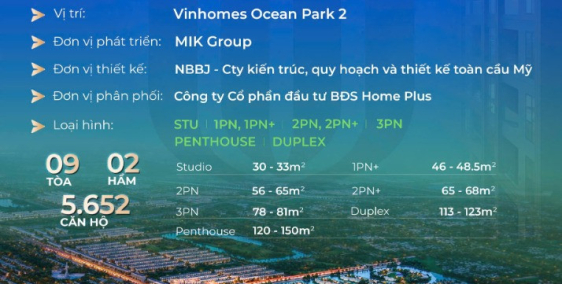CHỈ HƠN 3 TỶ - SỞ HỮU CĂN 2 NGỦ THE PARKLAND_IMPERIA OCEAN CITY