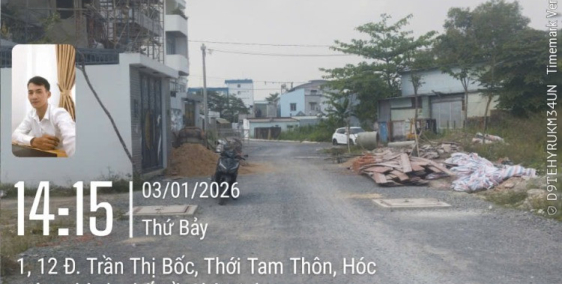 Bán đất 5m x 17m shr,đường nhựa 13m cách bùi thị Lùng 70m thới tam thôn,hóc môn