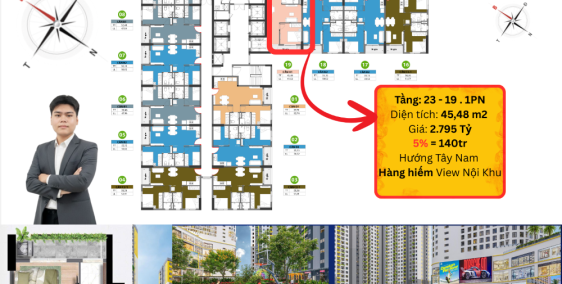 Căn Hộ 1PN hàng hiếm Tháp Icon Bcons Center City giá chỉ từ 2,6 tỷ