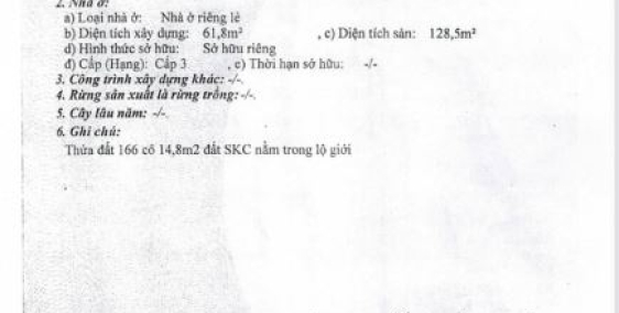 Nền Cái Răng giá đầu tư rẻ hơn ngân hàng thẩm định. Đang thế chấp 5,5t